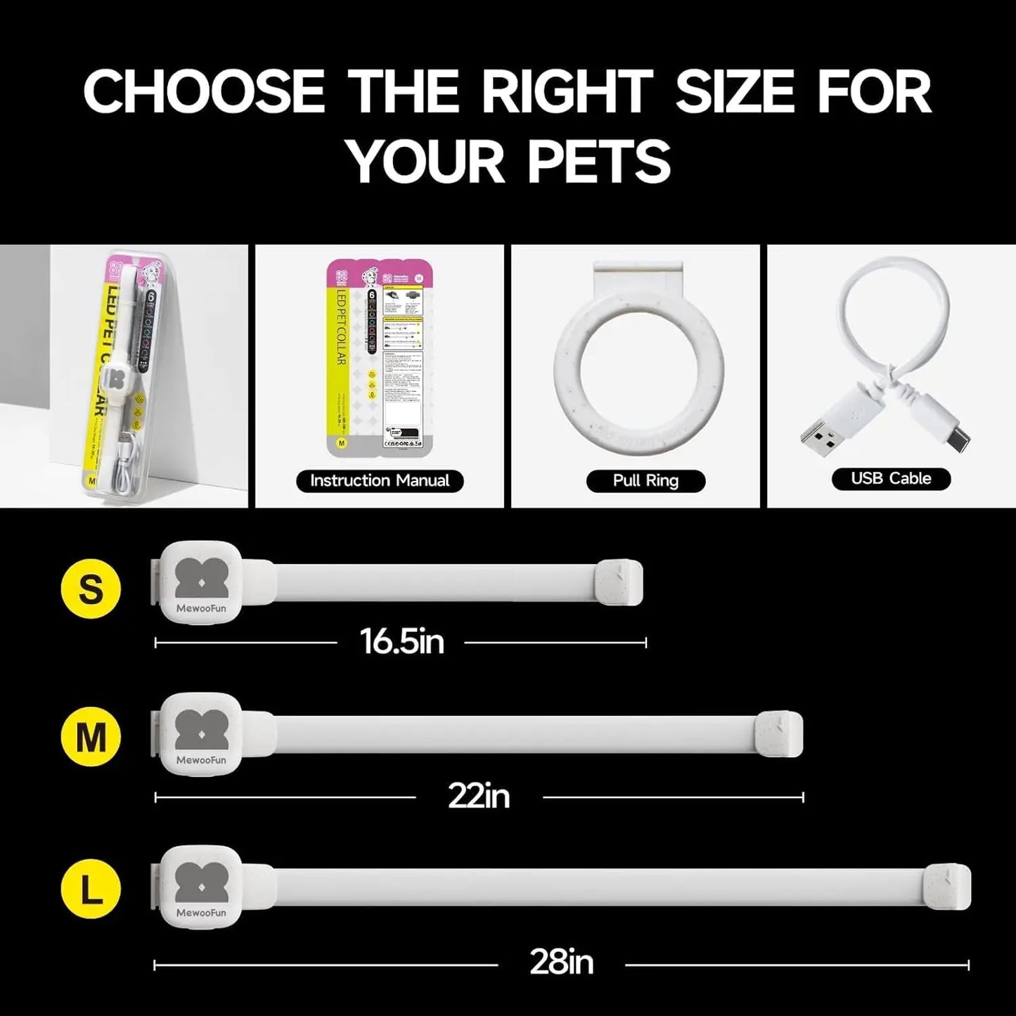 GlowGuard LED Collar: USB Rechargeable Light-Up Necklace for Dogs
