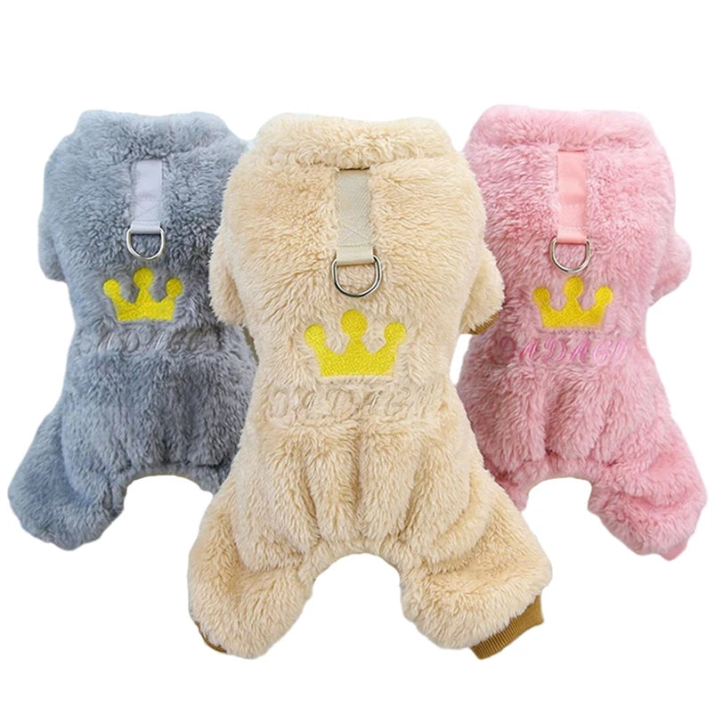 CozyTails Fleece Jumpsuit: Warm Pet Overalls