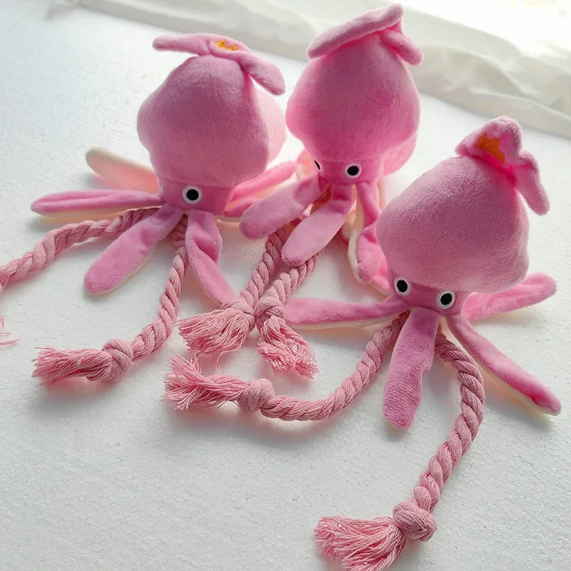 WigglePus Playmate: Squeaky Octopus Toy for Pets