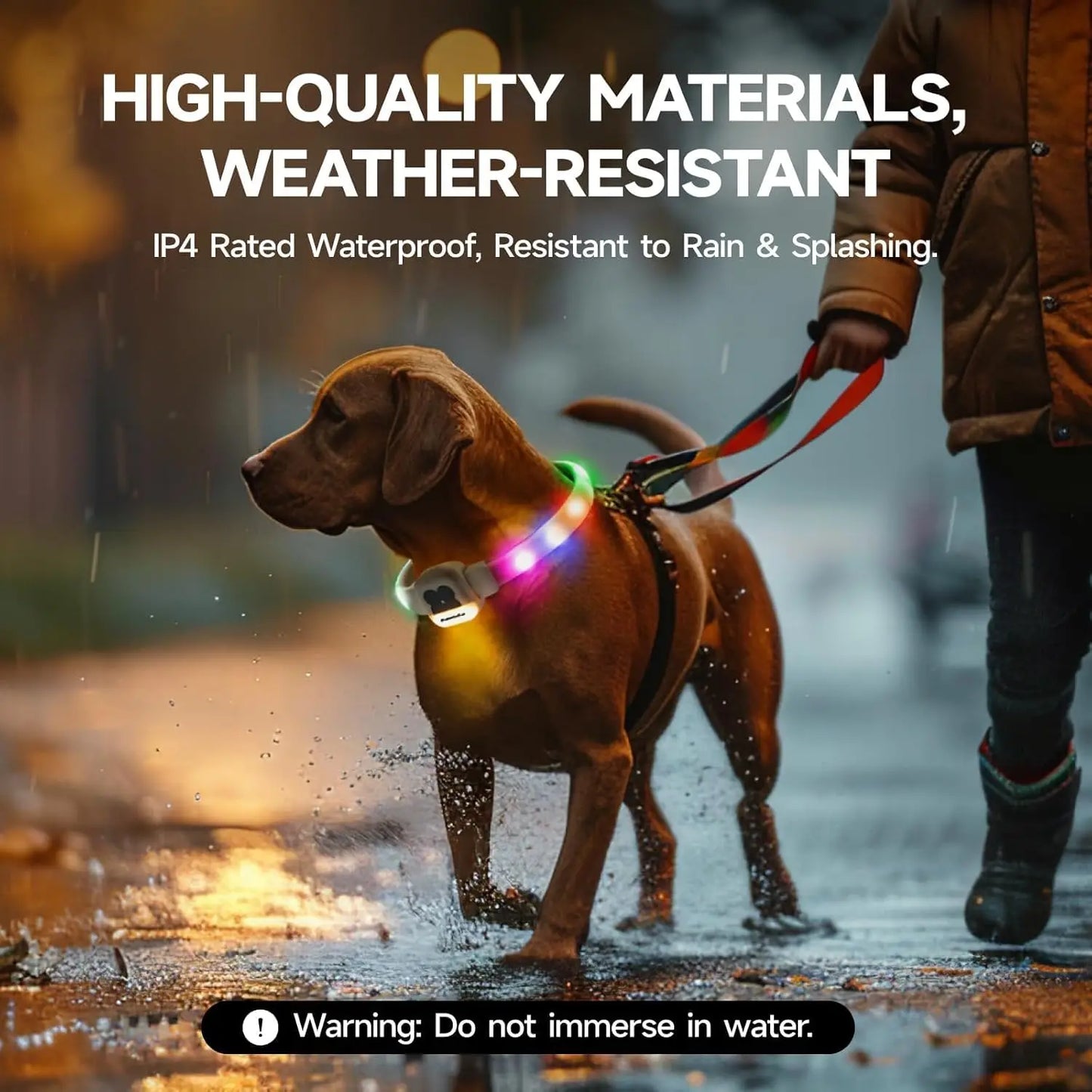 GlowGuard LED Collar: USB Rechargeable Light-Up Necklace for Dogs