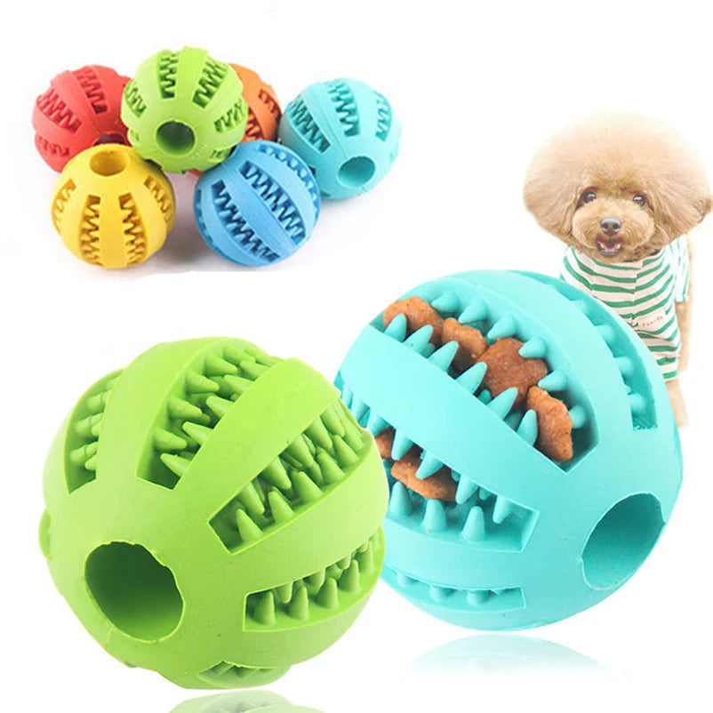 PlayBite Ball: Natural Rubber Treat & Dental Toy for Pets