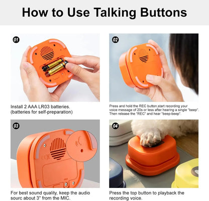 TalkTails: Botón de entrenamiento de voz interactivo para mascotas