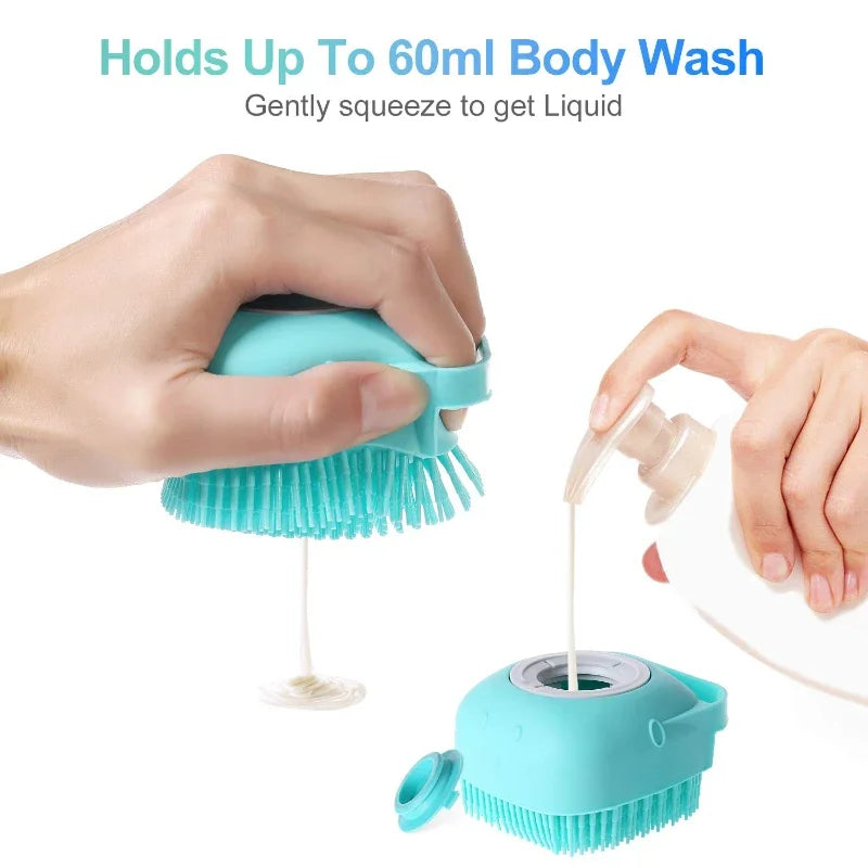 FurEase Scrub Brush: Gentle Pet Bath & Massage Tool