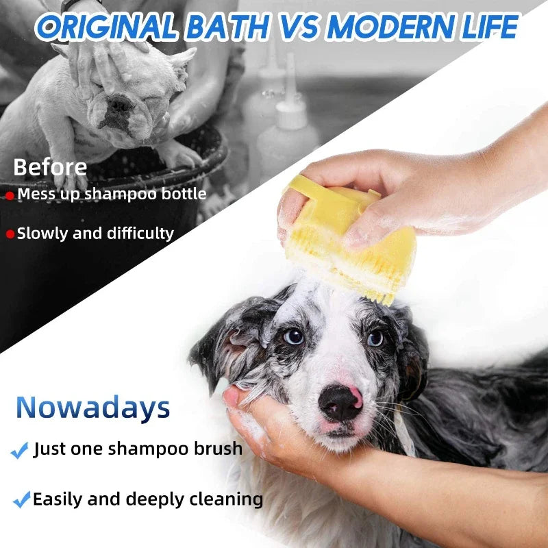 FurEase Scrub Brush: Gentle Pet Bath & Massage Tool