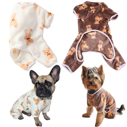 Pijama de lã SnugglePaws: macacão aconchegante para animais de estimação