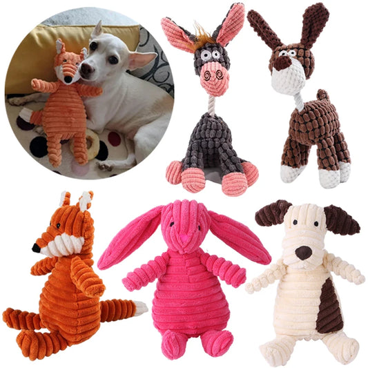 Burro SqueakyBuddy: Brinquedo de pelúcia divertido para cães pequenos