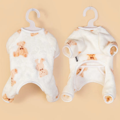 Pijama de lã SnugglePaws: macacão aconchegante para animais de estimação