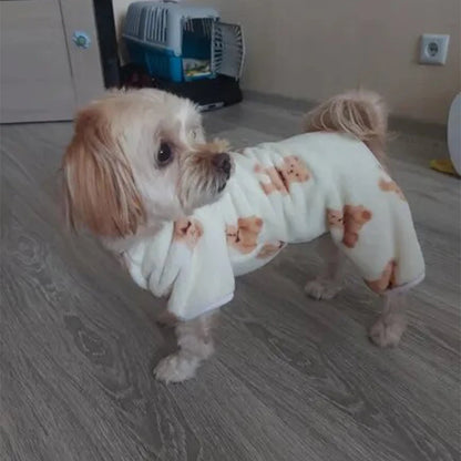 Pijama de lã SnugglePaws: macacão aconchegante para animais de estimação